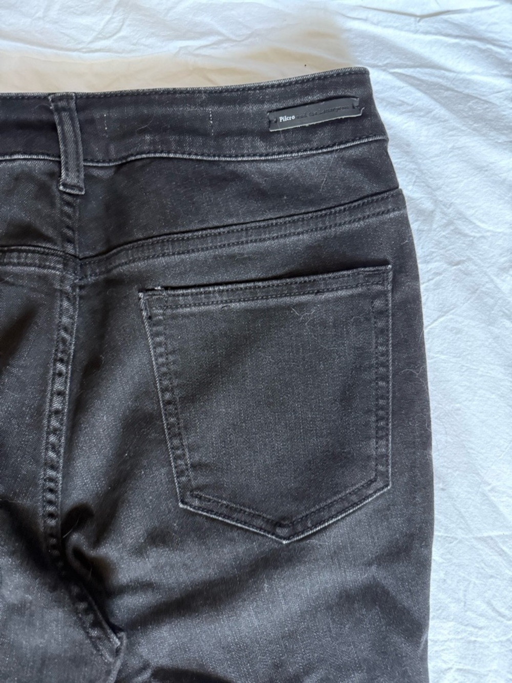 Pilcro and the Letterpress High Rise Black Moto Skinny Jeans Size 30 - Picture 8 of 15
